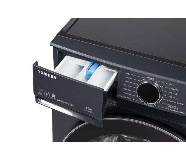 Pralka Toshiba TW-T21BU90UWPL(MG) Slim 8kg 1400obr Funkcje pary Aplikacja TSmartLife  - 1545435 - zdjęcie 7